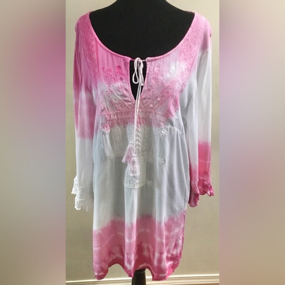 Celestial Blue Tunic Top or Cover Up or Dress - Picture 5 of 15